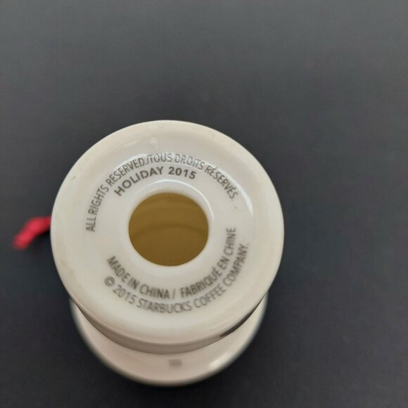 Starbucks California Holiday 2015 Ceramic Ornament Cup Collectible Christmas Red - Picture 4 of 4